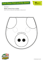 Document preview: Farm Animal Mask Templates