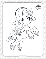 Document preview: My Little Pony Pipp Petals Coloring Page