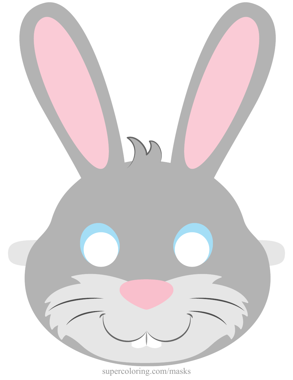 Rabbit Mask Template, Page 1