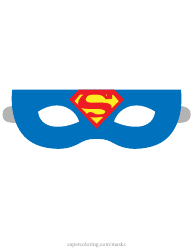 Document preview: Superman Mask Template - Blue