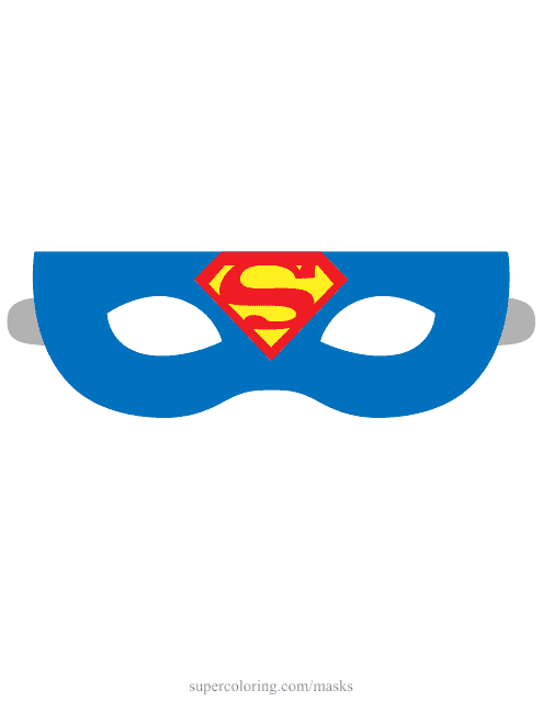 Superman Mask Template - Blue