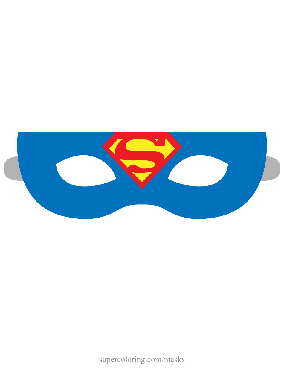 Superman Mask Template - Blue Download Printable PDF | Templateroller