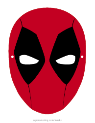 Document preview: Deadpool Mask Template - Classic