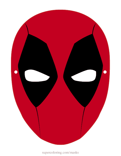 Deadpool Mask Template - Classic