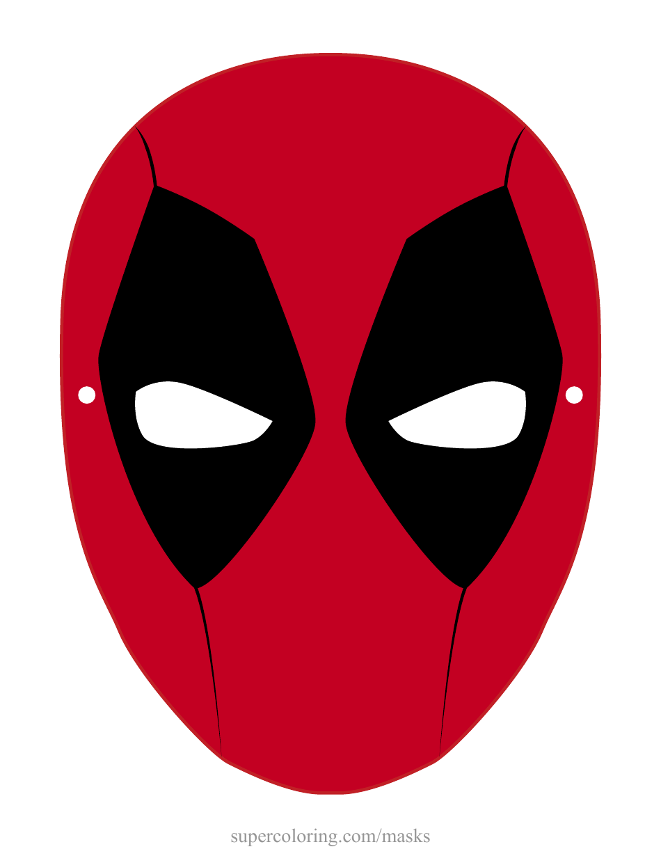 Deadpool Mask Template - Classic, Page 1