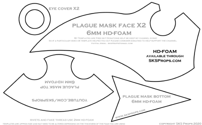Document preview: Hd-Foam Plague Doctor Mask Template