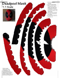 Document preview: Deadpool Mask Template - Original