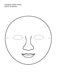 Document preview: Chinese Opera Mask Coloring Template, 2010