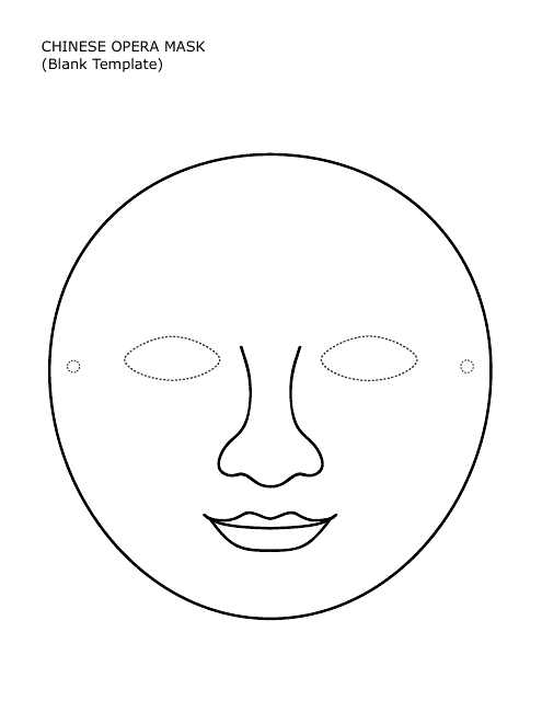 Chinese Opera Mask Coloring Template, 2010