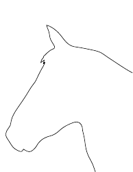Document preview: Horse Head Outline Template