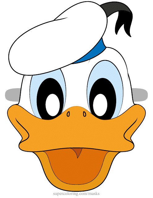 Donald Duck Mask Template