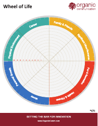 Document preview: Wheel of Life Template - Organic Communication