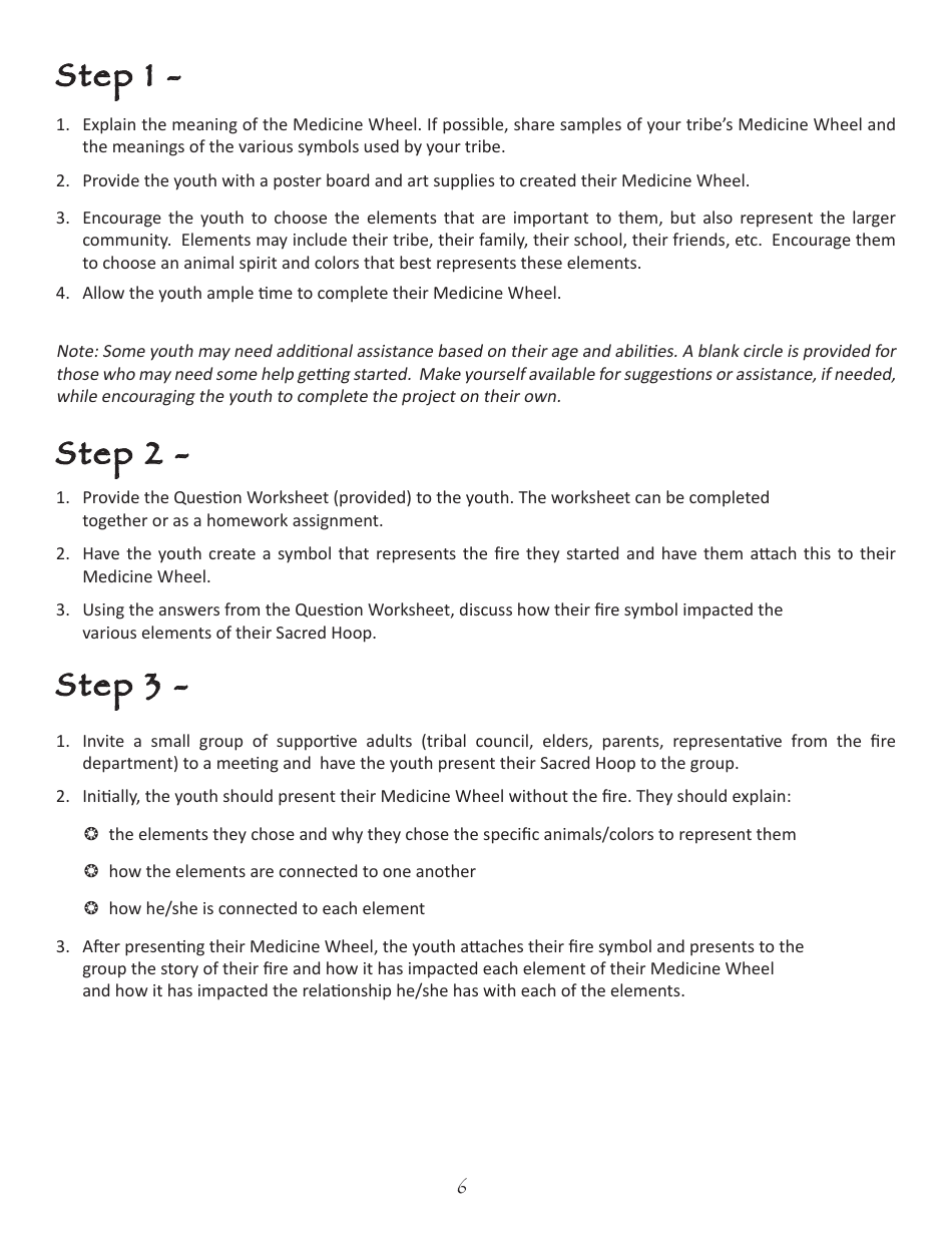 Wheel of Life Template - Medicine Wheel, Page 3