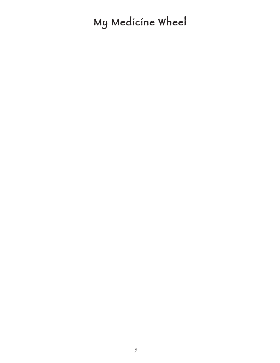 Wheel of Life Template - Medicine Wheel, Page 6