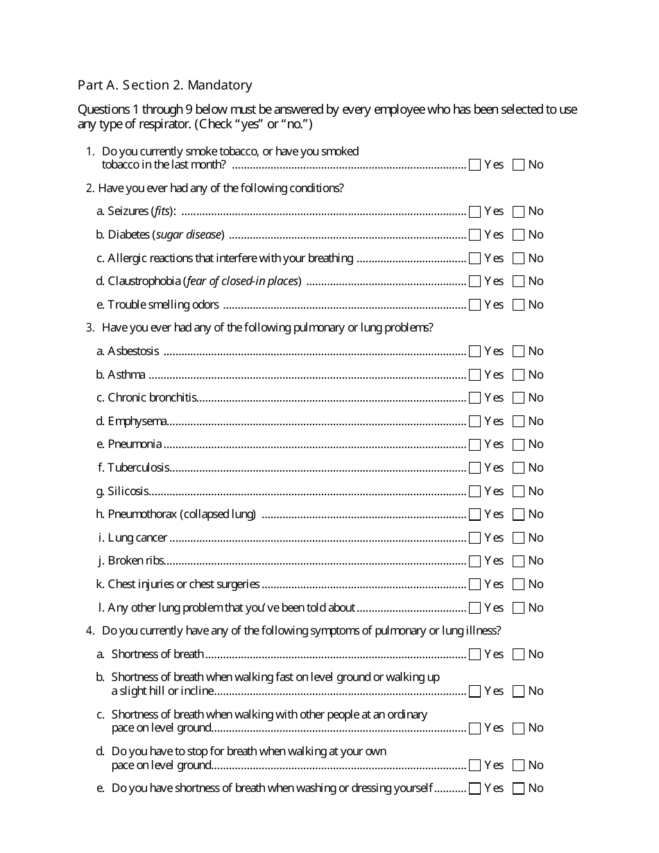 Respiratory Protection Program for Employees Who Choose to Wear Respirators - Oregon, Page 12