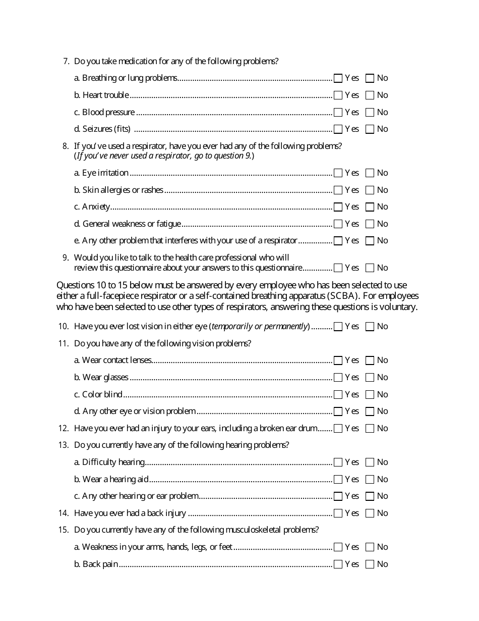 Respiratory Protection Program for Employees Who Choose to Wear Respirators - Oregon, Page 14