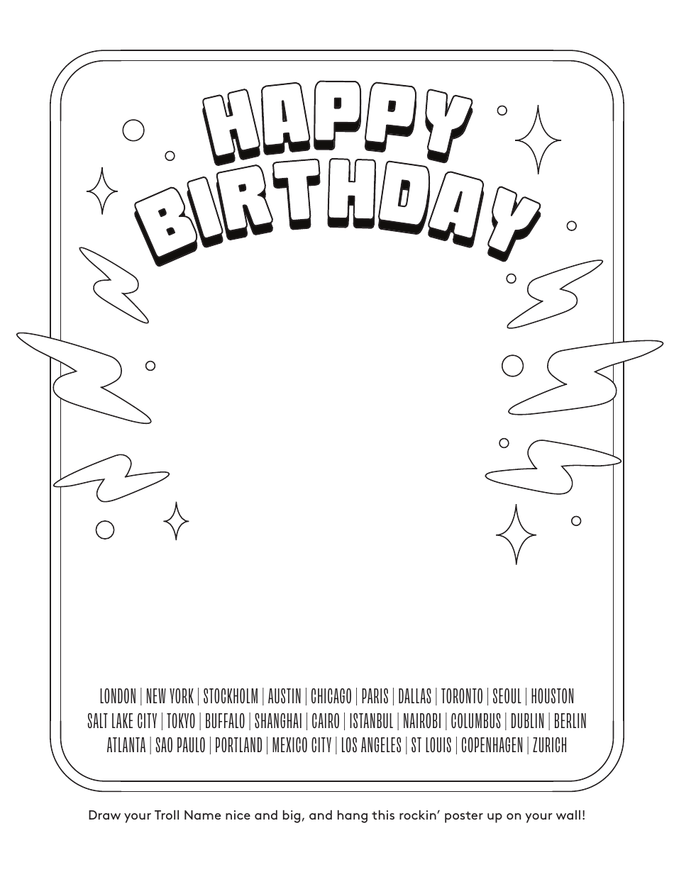 Trolls Birthday Book, Page 3