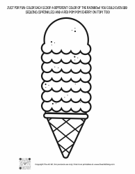 Document preview: ICE Cream Coloring Page