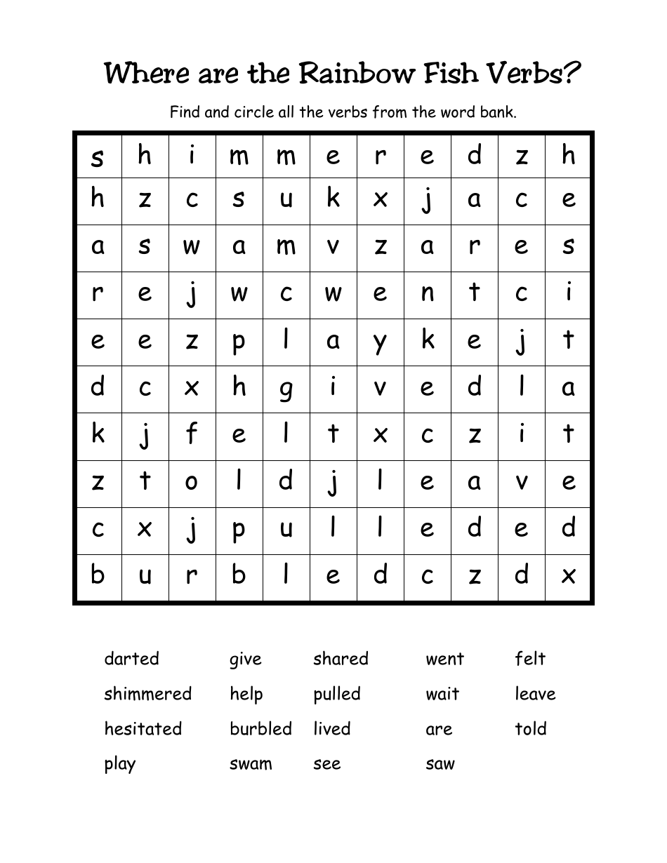 Parts of Speech Activity Worksheet, Page 10