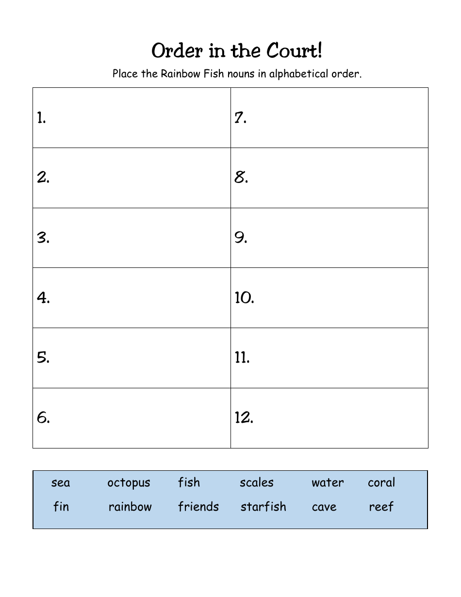 Parts of Speech Activity Worksheet, Page 13