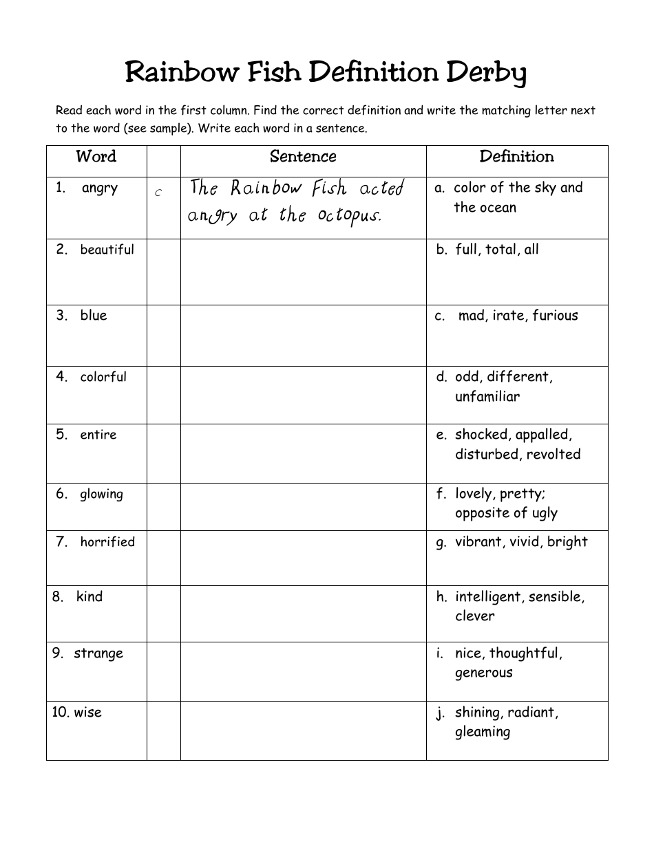 Parts of Speech Activity Worksheet, Page 15