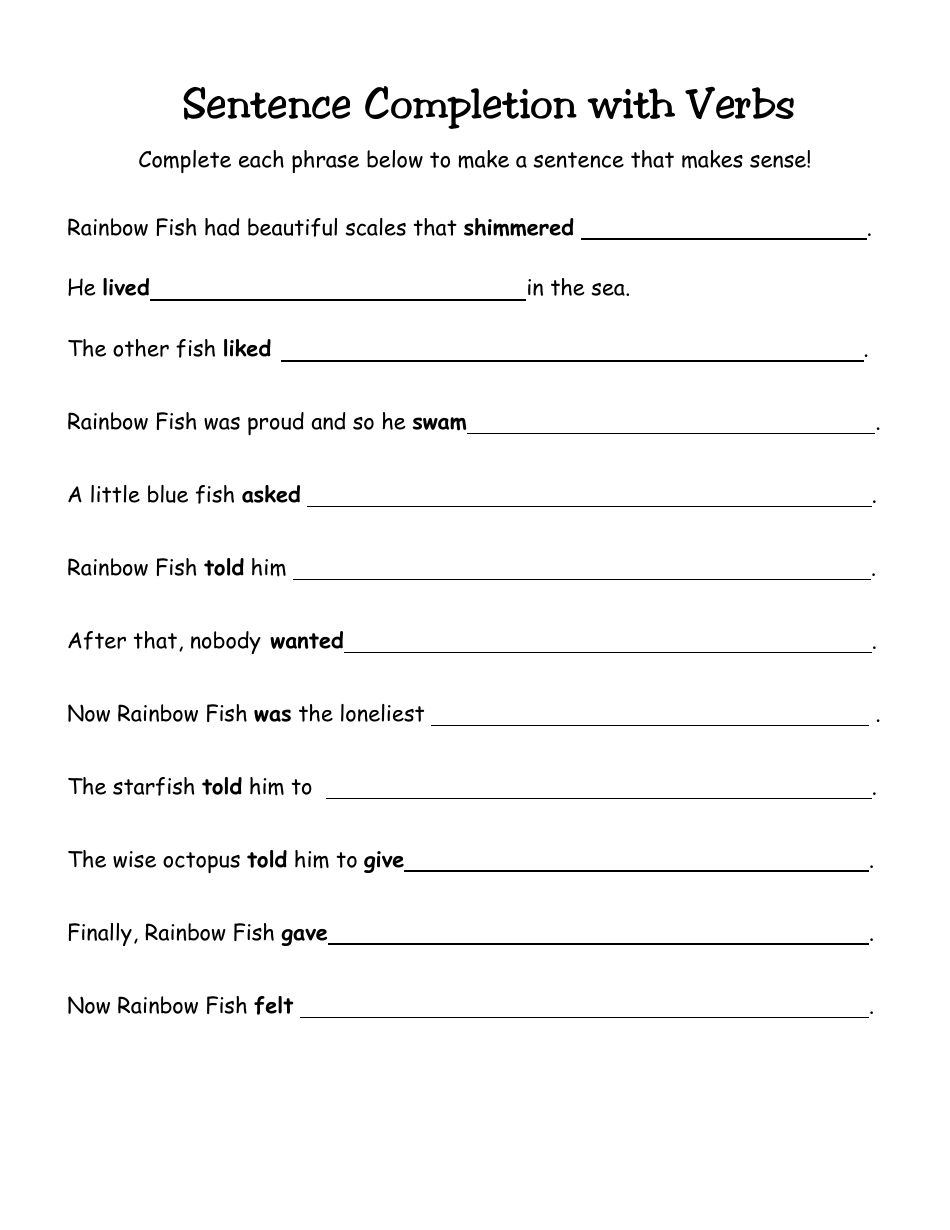 Parts of Speech Activity Worksheet, Page 7