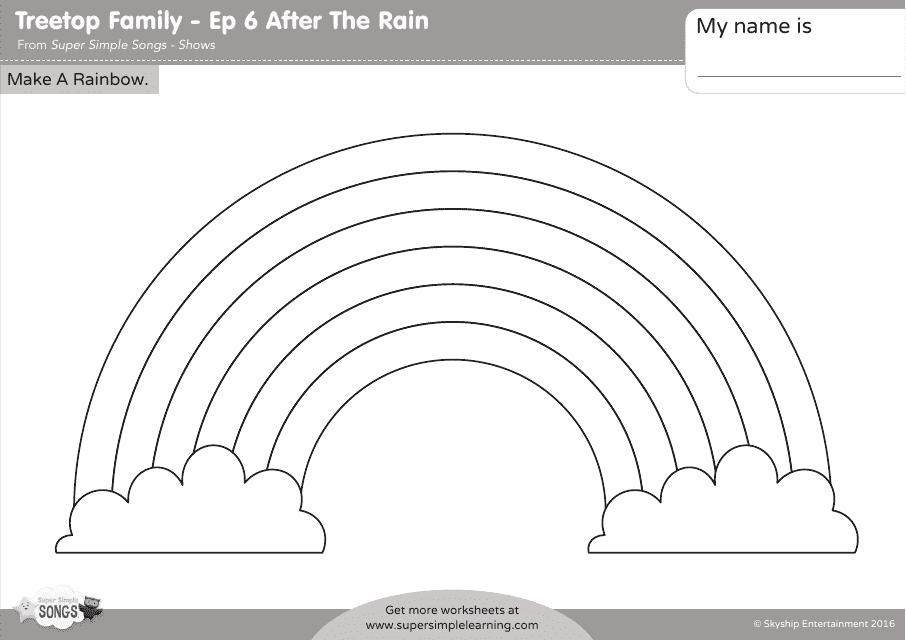 Treetop Family Rainbow Coloring Page Download Pdf