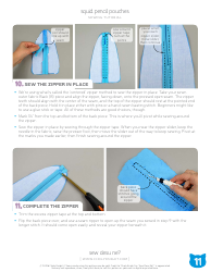 Squid Pencil Pouches Sewing Pattern Templates, Page 11
