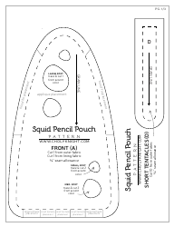 Squid Pencil Pouches Sewing Pattern Templates, Page 17