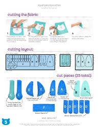 Squid Pencil Pouches Sewing Pattern Templates, Page 5