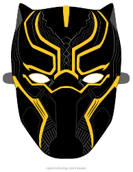 Document preview: Black Panther Mask Template