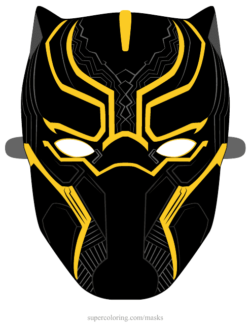 Black Panther Mask Template
