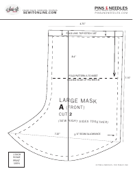 Cloth Surgical Face Mask Sewing Pattern Templates, Page 2