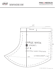 Cloth Surgical Face Mask Sewing Pattern Templates, Page 3