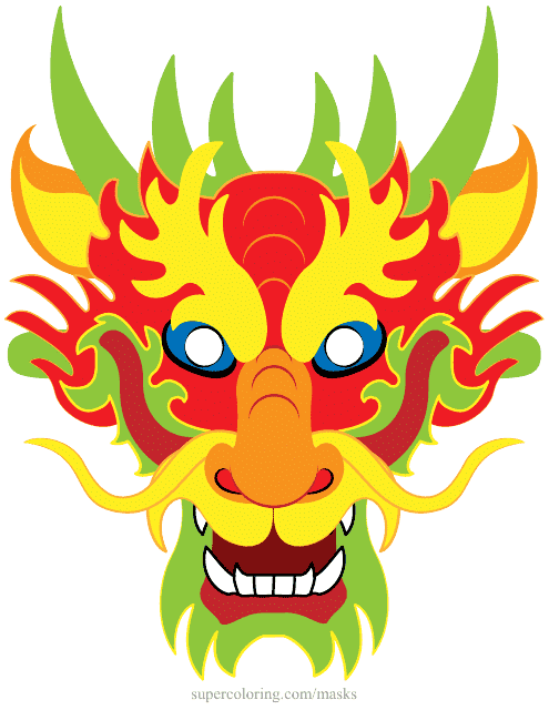 Chinese Dragon Mask Template