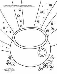 Document preview: St. Patricks Day Pot Coloring Sheet