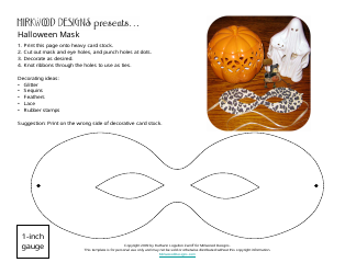 Document preview: Halloween Mask Template