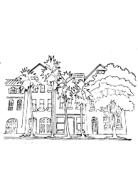 Document preview: Rainbow Row Coloring Page