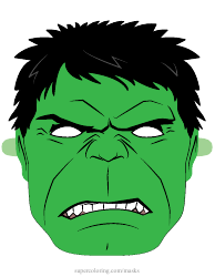 Document preview: Hulk Mask Template