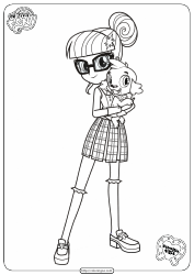 Document preview: My Little Pony Coloring Page - Equestria Girls Friendship Games