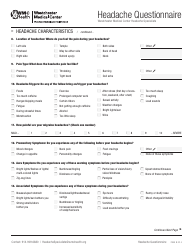 Headache Questionnaire, Page 2