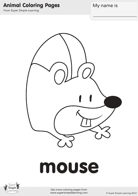 Mouse Coloring Page Download Pdf