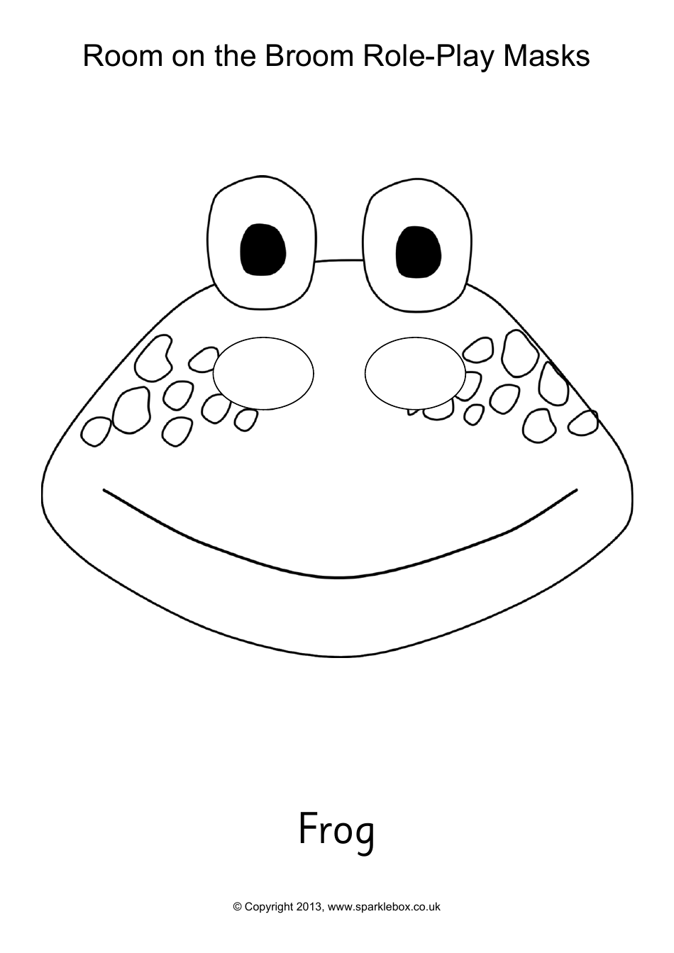 Room on the Broom Role-Play Mask Coloring Templates, Page 5