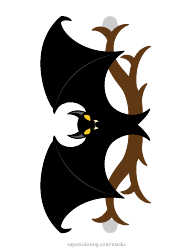 Document preview: Halloween Bat Mask Template