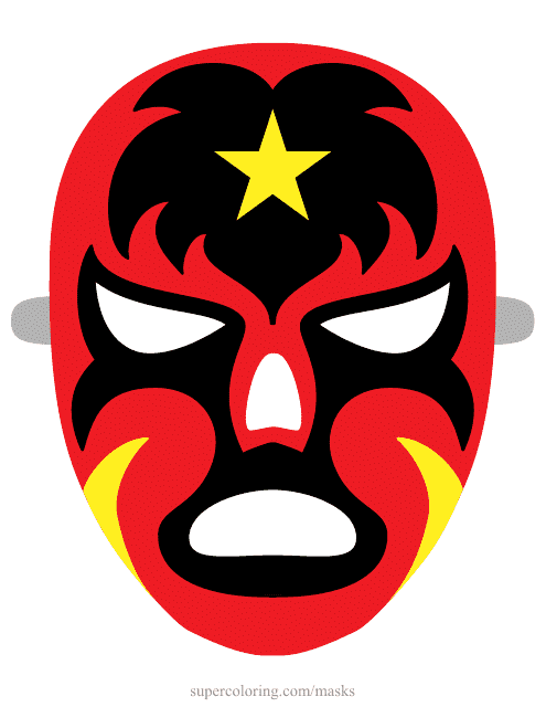 Luchador Mask Template