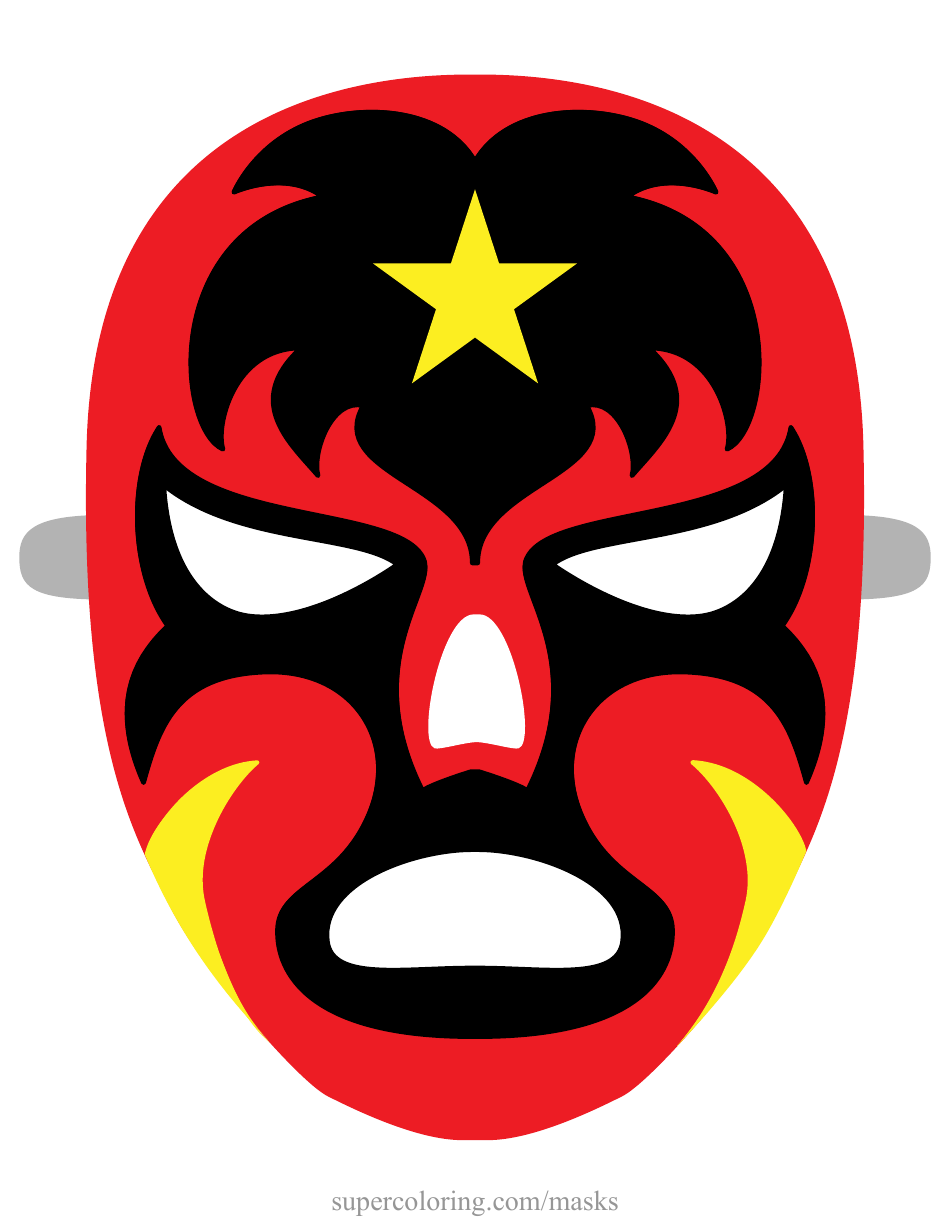 Luchador Mask Template Download Printable PDF Templateroller