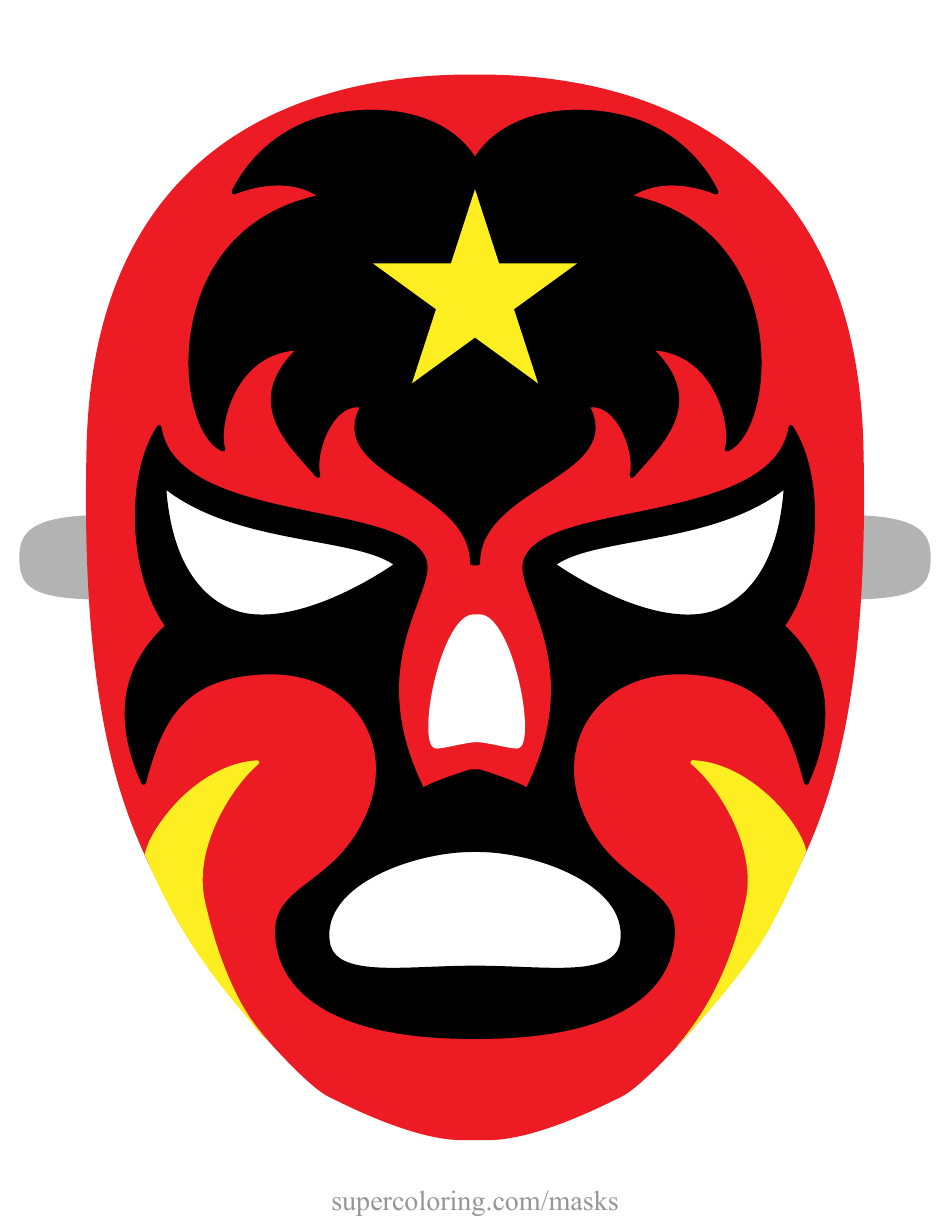 Luchador Mask Template, Page 1