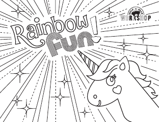 Document preview: Rainbow Fun Coloring Page