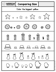 Document preview: Comparing Size Coloring Worksheet