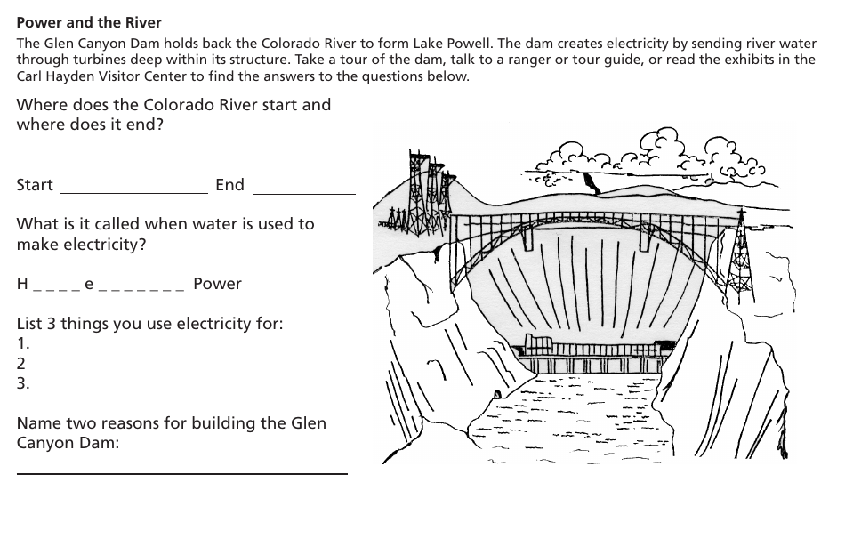 Glen Canyon National Recreation Area Junior Ranger Booklet, Page 10